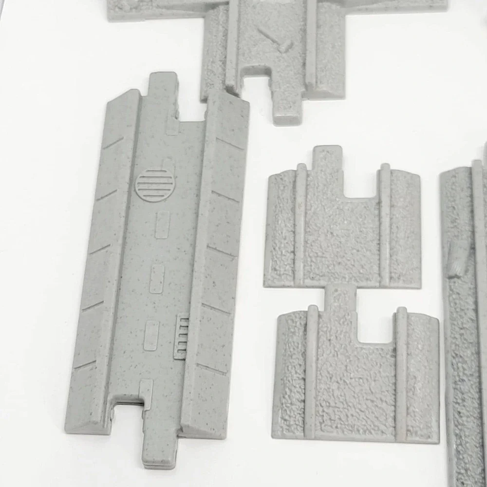 Fisher Price GEOTRAX 20pc Gray Train Track Lot Switch Crossing Curved Straight